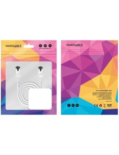 Cable de Red RJ45 SSTP Nanocable 10.20.2000-W Cat.8.1/ 50cm/ Blanco