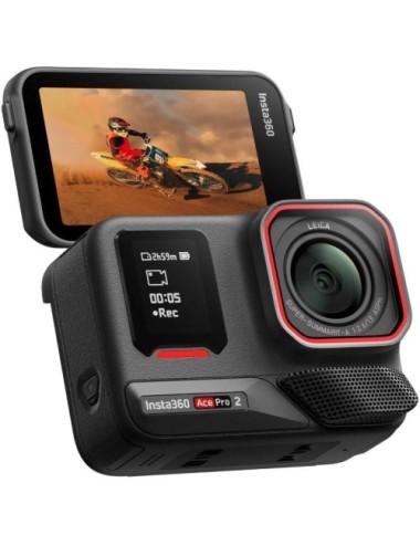 Cámara Digital Deportiva Insta360 Ace Pro 2 Pack de 2 Baterías/ 8K/ Ángulo de visión 180º/ Negra