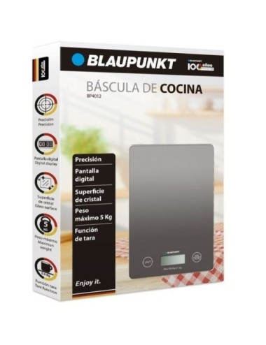 Báscula de Cocina Electrónica Blaupunkt BP4012/ hasta 5kg/ Gris