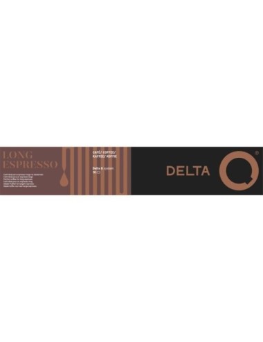 Cápsula Delta Delta Q-Long Espresso para cafeteras Delta/ Caja de 10