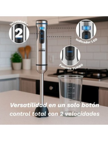 Batidora de mano Grunkel BM-2000EXTREME/ 2000W/ Capacidad 0.8L