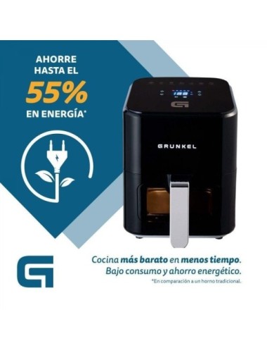 Freidora por Aire Airfryer / Sin Aceite Grunkel Black Easy Fryer/ 1200W/ Capacidad 4L