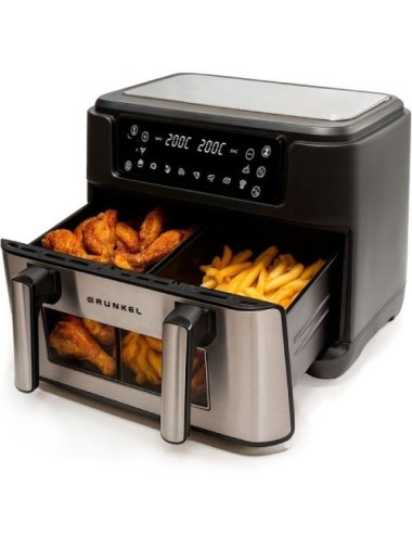 Freidora por Aire Airfryer / Sin Aceite Grunkel Dualflexifryer/ 2800W/ Capacidad 10L