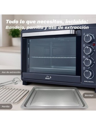 Horno de Sobremesa Grunkel HR-38PRO/ 2000W/ Capacidad 38L/ Negro