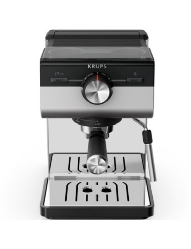 Cafetera Expreso Krups Authentic+ XP384E10/ 1450W/ 15 Bares/ Plateada