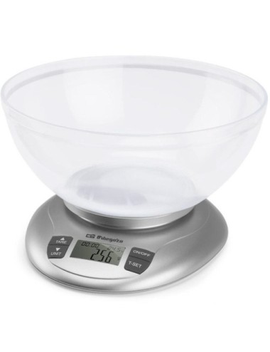 Báscula de Cocina Electrónica Orbegozo PC 2017 A/ hasta 3.5kg/ Plata