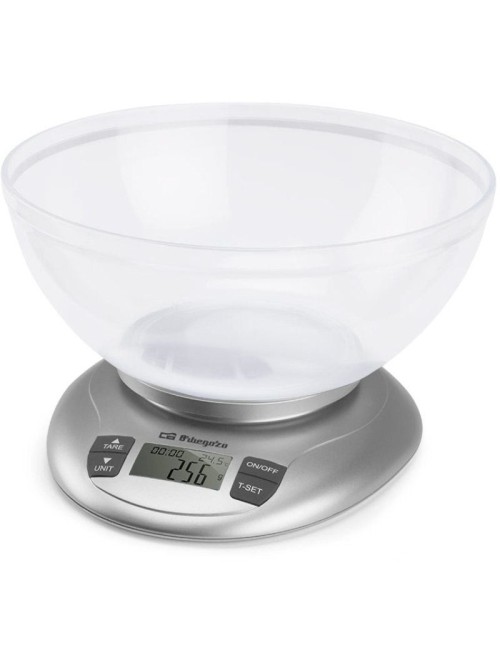 Báscula de Cocina Electrónica Orbegozo PC 2017 A/ hasta 3.5kg/ Plata