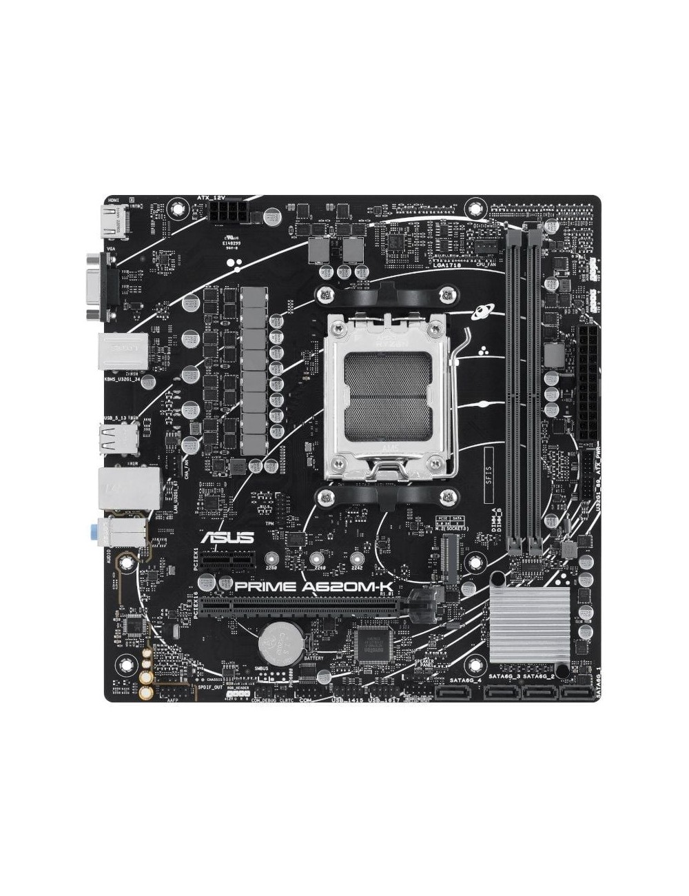 Placa Base Asus Prime A620M-K Socket AM5/ DDR5/ PCIe 4.0/ Micro ATX