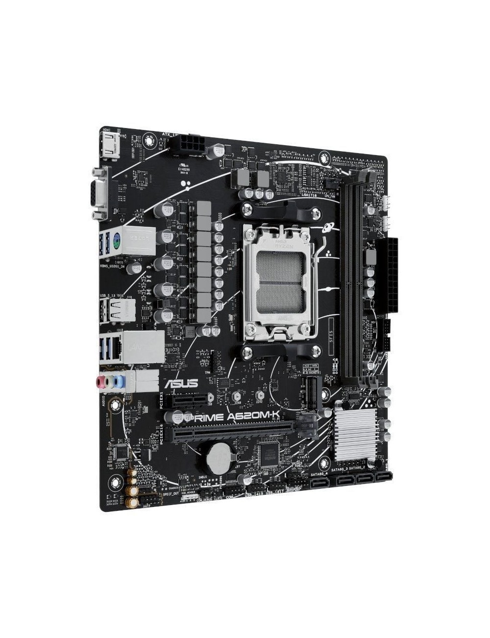 Placa Base Asus Prime A620M-K Socket AM5/ DDR5/ PCIe 4.0/ Micro ATX