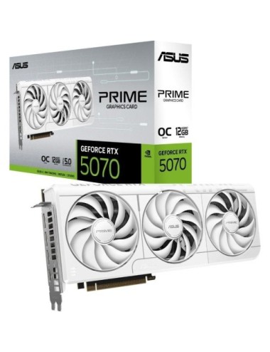 Tarjeta Gráfica Asus Prime GeForce RTX 5070 White OC Edition/ 12GB GDDR7