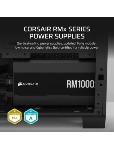 Fuente de Alimentación Corsair RM1000X/ 1000W/ Ventilador 14cm/ ATX 3.1/ PCIe 5.1/ Cybenetics Gold