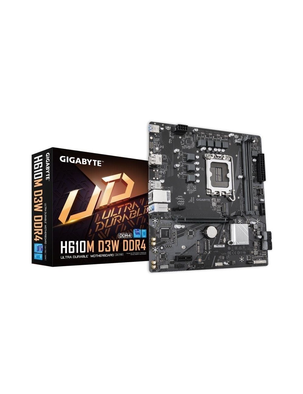 Placa Base Gigabyte H610M D3W DRR4 Socket 1700/ DDR4/ PCIe 4.0/ Micro ATX