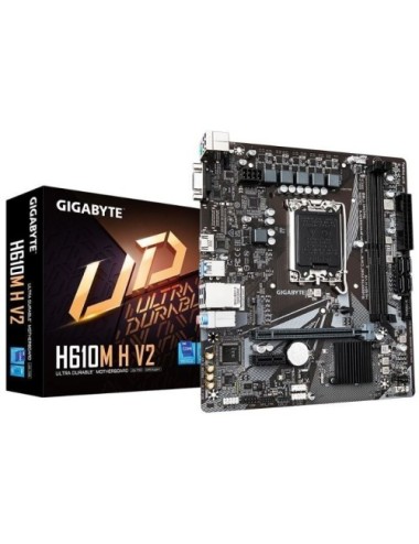 Placa Base Gigabyte H610M H V2 Socket 1700/ DDR5/ PCIe 4.0/ Micro ATX