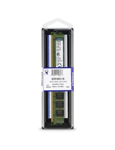 Memoria RAM Kingston ValueRAM 8GB/ DDR3/ 1600MHz/ 1.5V/ CL11/ DIMM