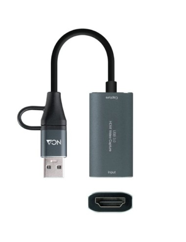 Capturadora de Video Externa Nanocable 10.15.0001/ USB Tipo-C - USB 3.0