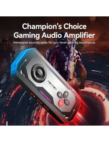 Tarjeta de Sonido Gaming con Amplificador Vention CVAB0/ USB Tipo-C Macho - 3xJack 3.5 Hembra