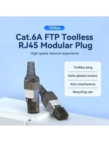 Conector RJ45 IDIH0/ Cat.6A FTP/ Sin Herramientas