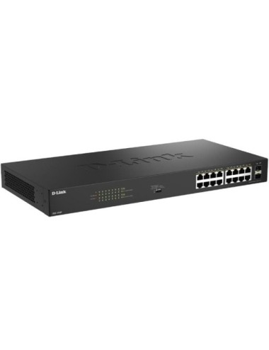 Switch D-Link DGS-1018P/E 18 Puertos/ RJ-45 Gigabit 10/100/1000 PoE/ SFP
