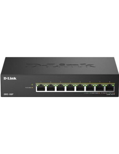 Switch D-Link DMS-108P/E 8 Puertos/ RJ-45 Gigabit 10/100/1000 PoE