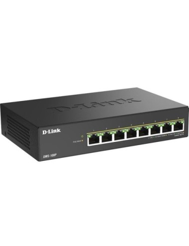 Switch D-Link DMS-108P/E 8 Puertos/ RJ-45 Gigabit 10/100/1000 PoE