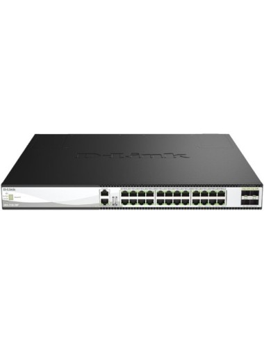 Switch Gestionable D-Link DXS-3130-28P/E 24 Puertos/ RJ-45 10/100/1000/ SFP/ PoE