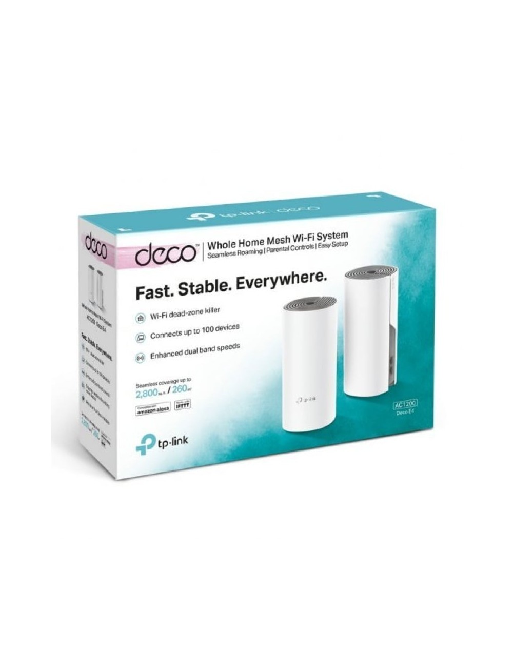 Sistema Mesh TP-Link Deco E4 1200Mbps/ 2.4GHz 5GHz/ Pack de 2