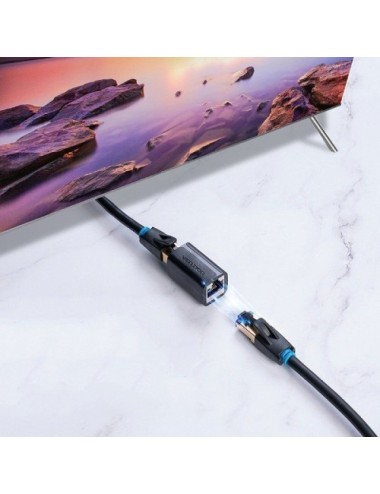 Adaptador Conector Vention RJ45 IPWB0 Cat.7 FTP/ RJ45 Hembra - RJ45 Hembra/ Negro