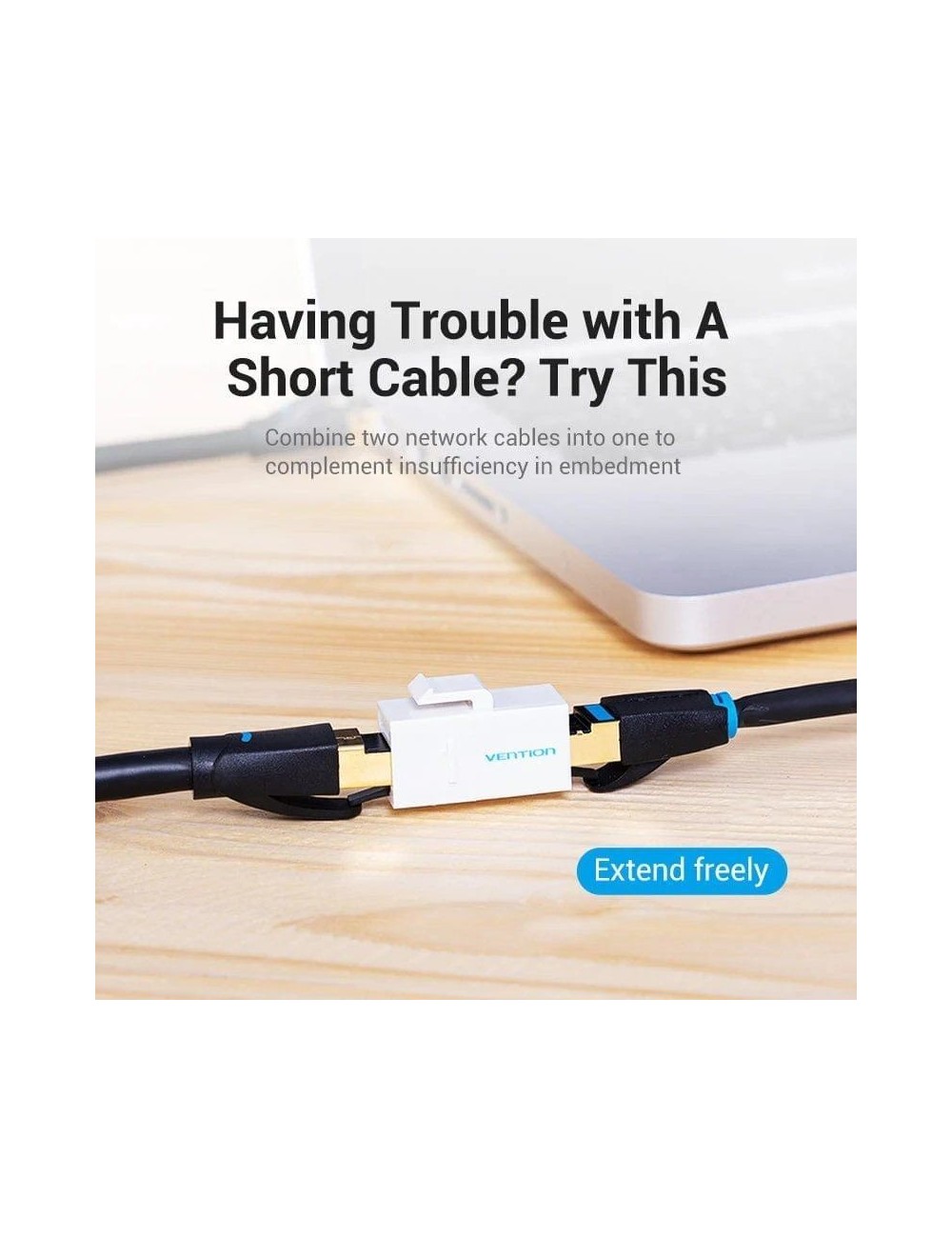 Conector RJ45 Vention VDD-B11-W Cat5e UTP/ 10 uds/ Blanco