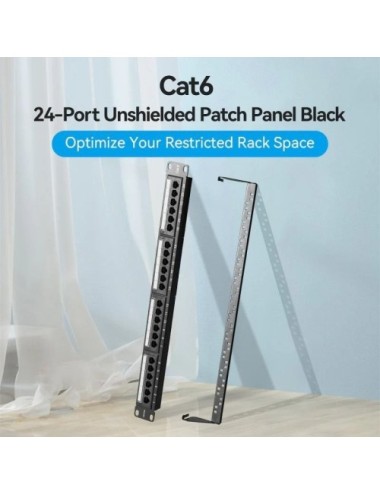 Patch Panel Aisens KGCB0/ 24 Puertos/ Cat.6