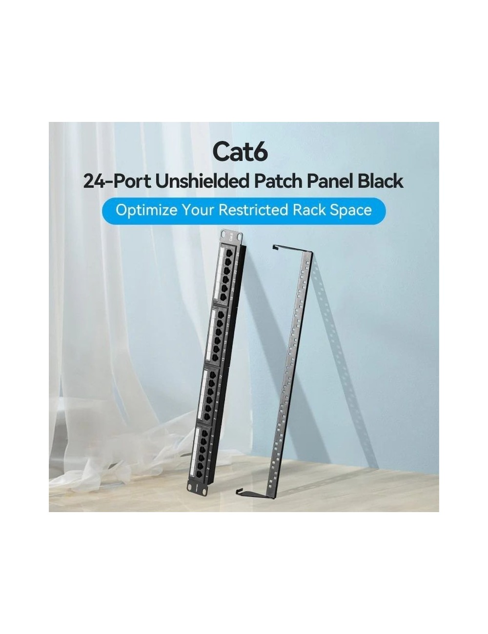 Patch Panel Aisens KGCB0/ 24 Puertos/ Cat.6