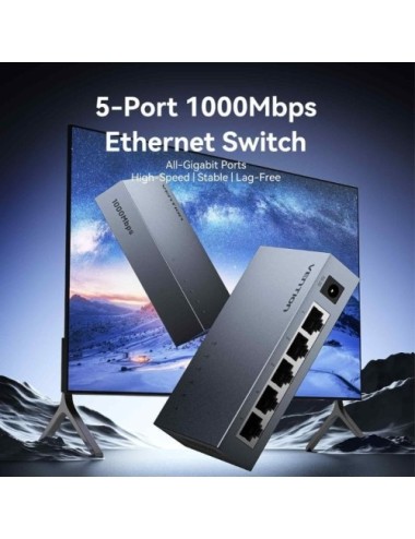 Switch Vention ITDH0-EU 5 Puertos/ RJ-45 10/100/1000
