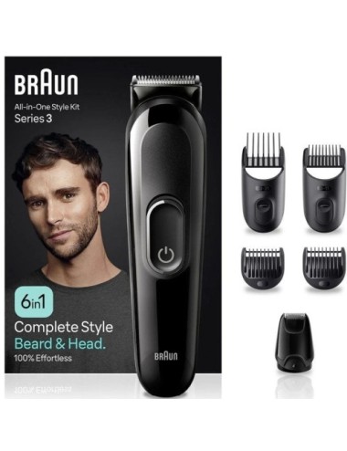 Afeitadora Braun All in One 6 en 1 Style Kit Series 3 MGK3410/ con batería/ 6 Accesorios