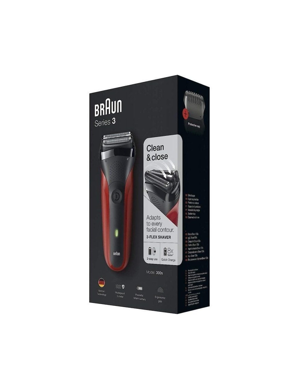 Afeitadora Braun Series 3 300S/ con batería