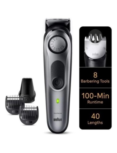 Cortabarbas Braun BeardTrimmer 7 BT7420/ con Batería/ 6 Accesorios