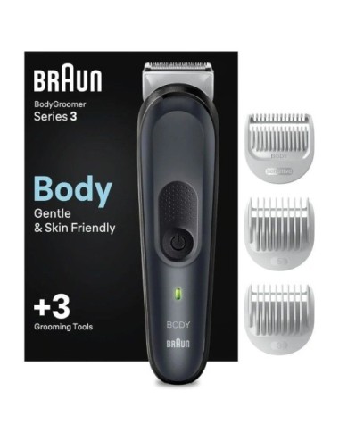 Cortapelos Braun BodyGroomer Series 3 BG3340/ con Batería/ 3 Accesorios