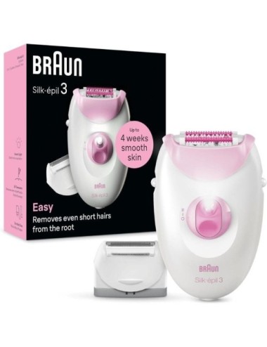 Depiladora Braun Silk Epil Series 3 3-031/ Con Cable/ 3 Accesorios