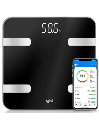 Báscula de Baño GKL Fitblue 300 Black/ Hasta 180kg