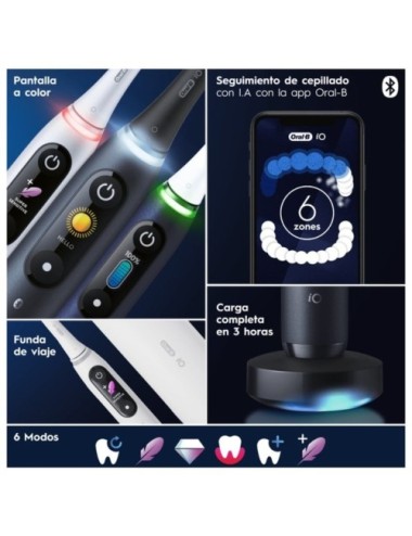 Cepillo Dental Oral-B iO Serie 8N/ Incluye 2 Recambios/ Blanco