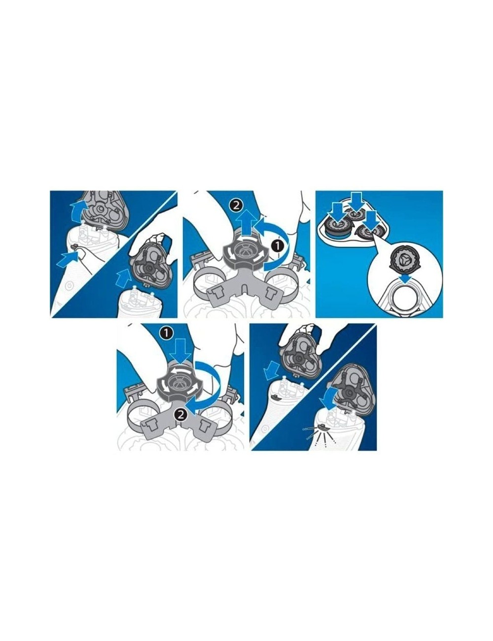 Cabezal de Reemplazo para Afeitadora Eléctrica Philips Series 3000 y 1000/ Pack 3