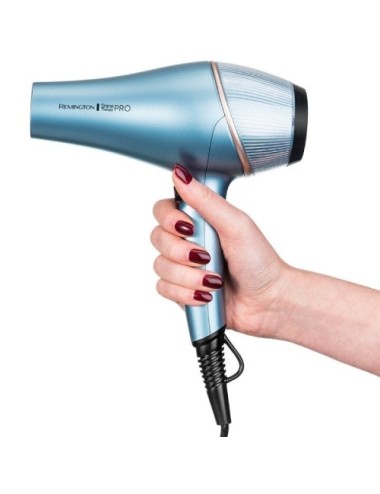 Secador Remington Shine Therapy Pro AC9300/ 2200W/ Iónico/ Negro y Azul