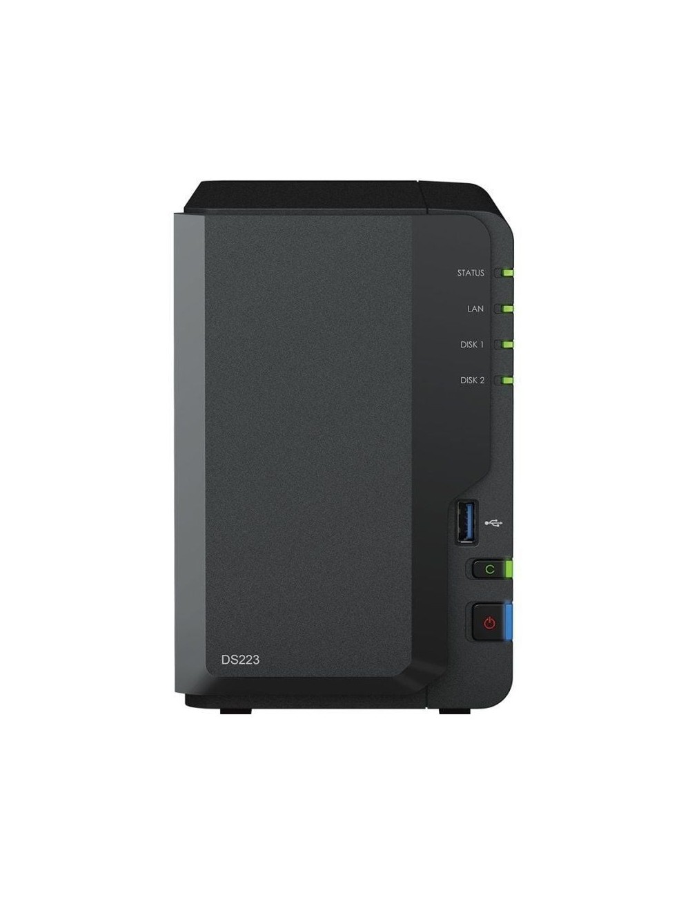 NAS Synology Diskstation DS223/ 2 Bahías 3.5'- 2.5'/ 2GB DDR4/ Formato Torre