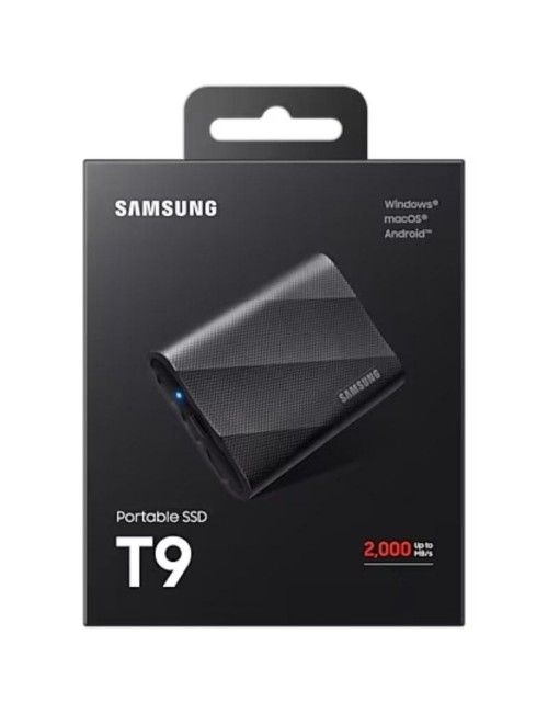 Disco Externo SSD Samsung Portable T9 2TB/ USB 3.2/ Negro