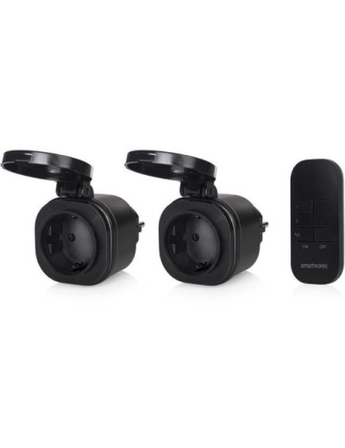 Set de Mini Enchufes para Exterior Smartwares SH4-99653/ Negros