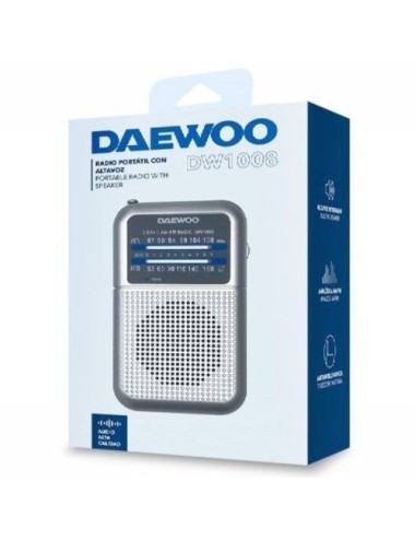 Radio Portátil Daewoo DW1008/ Plata