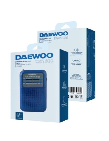 Radio Portátil Daewoo DW1008/ Azul