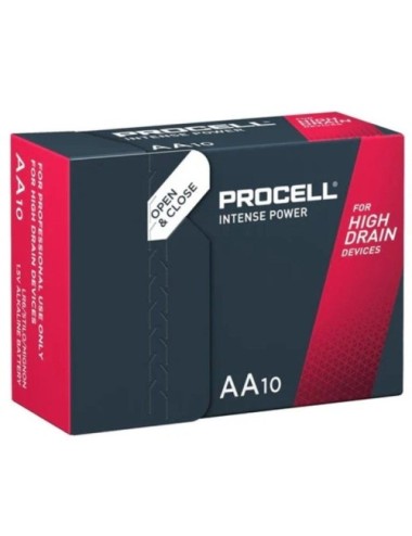 Pack de 10 Pilas AA LR6 Duracell PROCELL INTENSE POWER DURINTLR6C10/ 1.5V/ Alcalinas