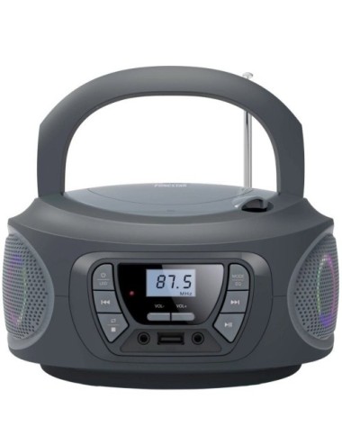 Radio CD Fonestar BOOM-ONE-G/ 13W/ con Cable/ a Pilas/ Gris