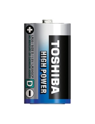 Pack de 2 Pilas D 2 Toshiba LR20/ 1.5V/ Alcalinas