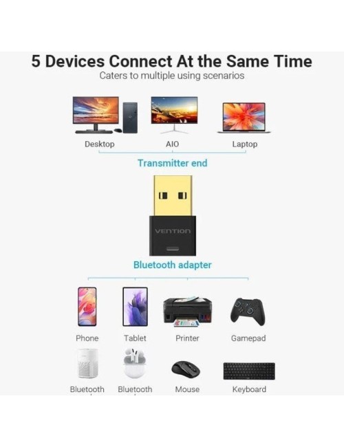 Transmisor y Receptor USB/ MP3/ Bluetooth Vention NAFB0