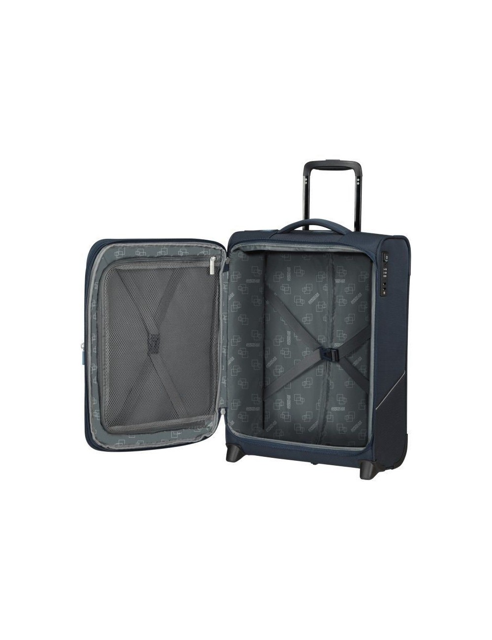 Maleta de Cabina American Tourister Upright SummerRide 55cm/ 55x40x20cm/ 2 Ruedas/ Azul Marino